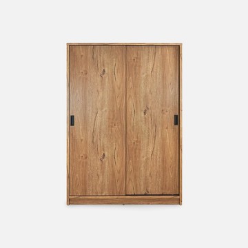 和風4尺推門多功能衣櫃 天然橡木色
