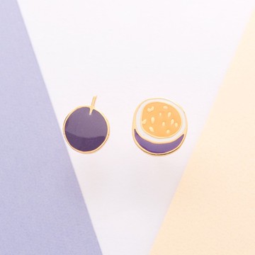 果汁之王 | 百香果 耳環 耳夾 生日禮物