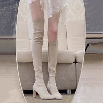 OMG小姐姐彈力顯腿長過膝靴子