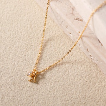 小巧字母鎖骨鍊 【A】 無鎳鎖骨鍊 造型為小巧字母的墜飾鎖骨鍊