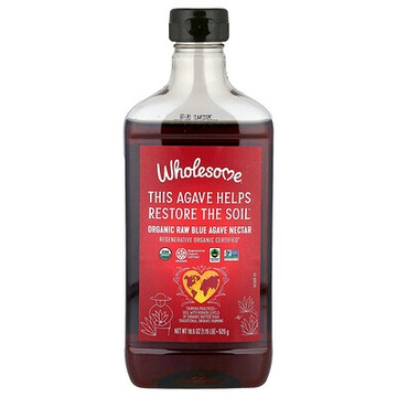 Wholesome Sweeteners, 有機未加工藍色龍舌蘭花蜜，18.5 盎司（525 克）