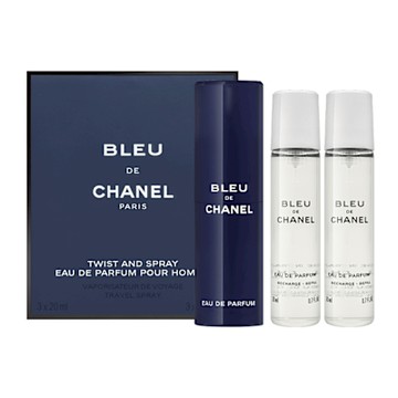 CHANEL香奈兒 藍色男性隨身香水 EDP 20ml*3