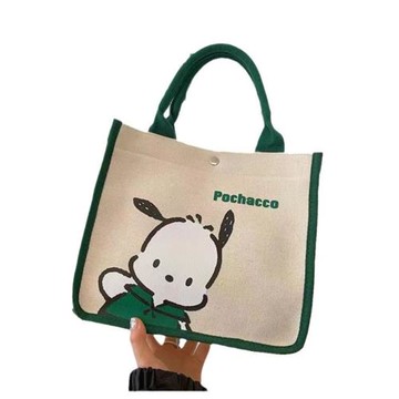 可愛帆布包手提袋大容量手拎通勤飯盒包洗漱包女包新款卡通小清新