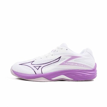 Mizuno Thunder Blade Z 女 排球鞋 室內運動鞋 基本款 美津濃 白 紫 [V1GC237010]