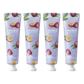 FRUDIA 台灣公司貨 文青果社 輕盈保濕護手霜 百香果  30g  4條