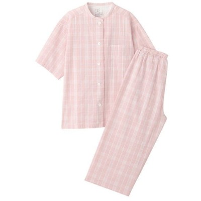 無印良品 脇に縫い目のない 二重ガーゼパジャマ 婦人 L Xl ピンクチェック 良品計画 通販 Lineポイント最大0 5 Get Lineショッピング
