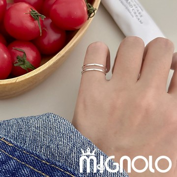 MIGNOLO💫雙環尾戒｜尾戒 個性簡約戒指 開口可調 戒指 女生戒指 女戒指 戒指 情侶戒指