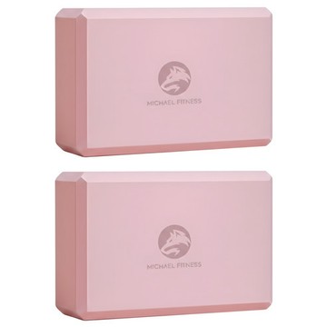 [福利商品]23-10_麥克健身-45d瑜珈磚-23-x-15-x-6cm-初雲粉-2個