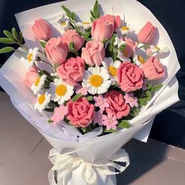 🌷花束禮物🌷扭扭棒花束diy手工材料包自制向日葵玫瑰大號手捧花送女朋友禮物母親節 教師節 情人節 生日禮物 永生花