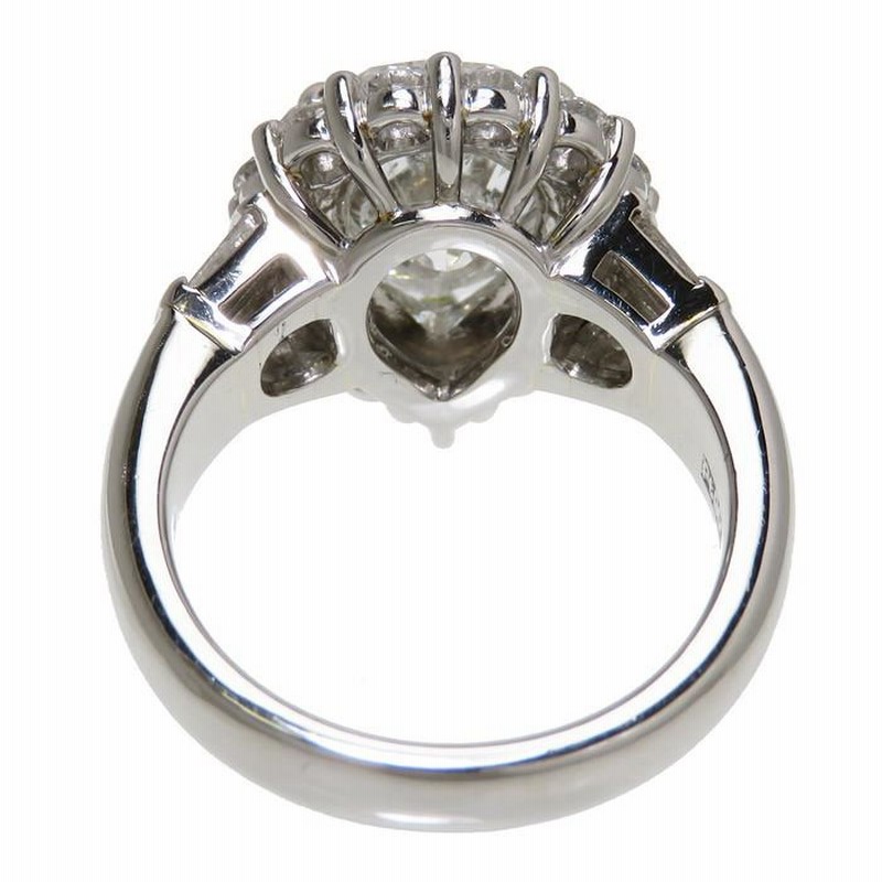 10.5号 △LDH ペアシェイプダイヤモンド(H-I1) 3.068ct