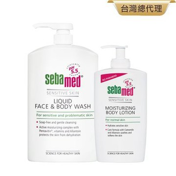 sebamed施巴 潔膚露1000ml+潤膚乳液400ml