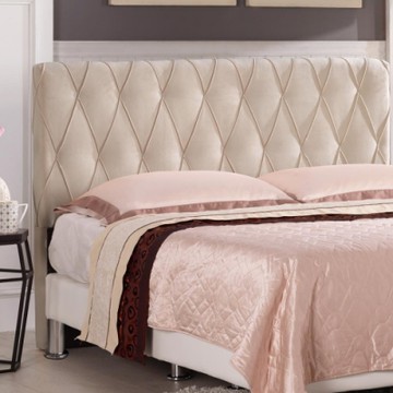 文創集 布朗克5尺棉麻布雙人床頭片(二色可選＋無床底&不含床墊)-155x10x110cm免組