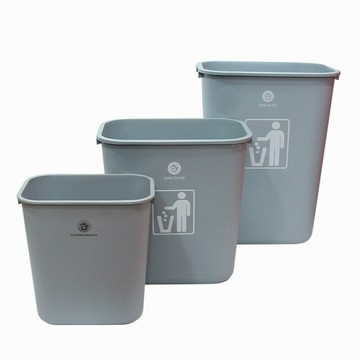 長方形大號環衛無蓋垃圾桶家用廚房辦公室學校商用戶外環衛垃圾箱[DD080109]