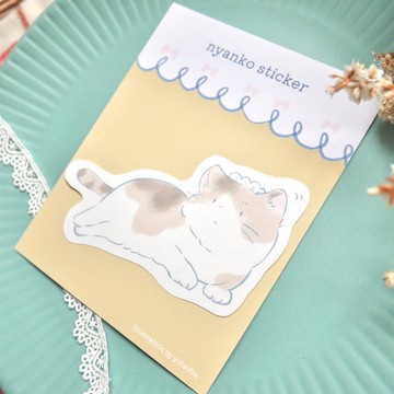 貼紙 轉頭三花貓女僕