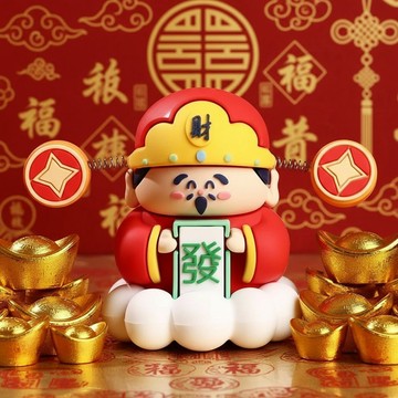 【財神爺搖頭擺件】➤ 2026新款車載裝飾吉祥物 🚗 創意可愛辦公桌擺件 | 財神掛件 台灣出貨 🛒 開運招財裝飾推薦！