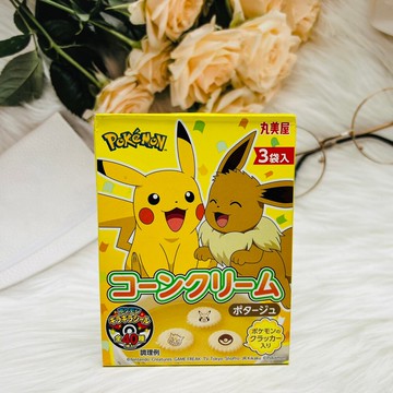 潼漾小舖 日本 丸美屋 寶可夢 速食玉米濃湯包 3袋入 沖泡玉米濃湯