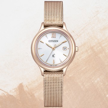 CITIZEN星辰 xC系列 米蘭帶 光動能時尚腕錶 28mm/EW2635-62A