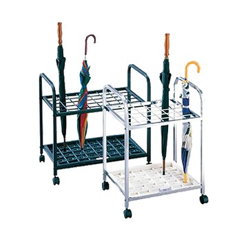 EASY附輪不鏽鋼雨傘架/30孔/CP-103S/格狀底盤/DIY