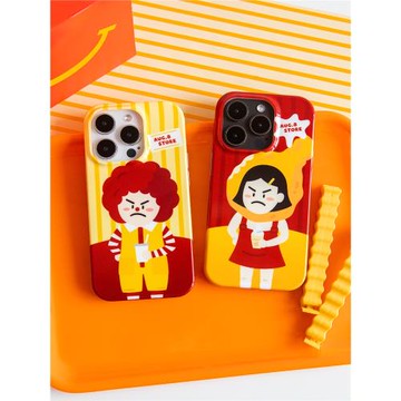 人間八月八丨原創M記憤怒小孩磁吸iPhone15PROMAX手機殼蘋果全包情侶殼14可愛卡通軟殼13防摔保護殼女