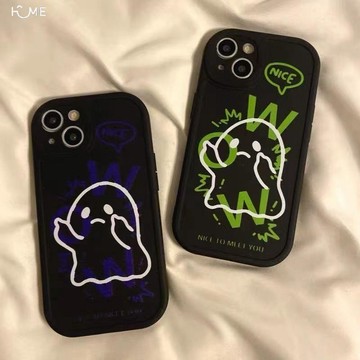 卡通小幽靈蘋果16/15/13手機殼iPhone14/11全包xs/xr軟12promax情侶678p