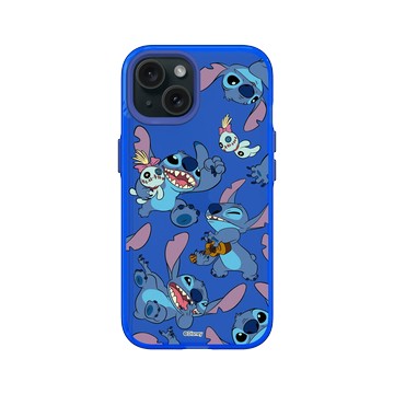 iPhone 15 Clear 激光藍 - 迪士尼-史迪奇 Disney Stitch - 史迪奇 - 史迪奇與Scrump圖款