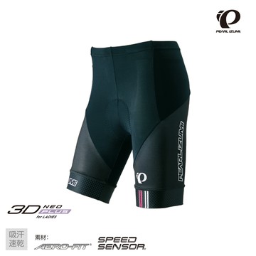 PEARL iZUMi 日本進口 吸汗速乾設計款女短車褲 W263-3DNP-14 黑