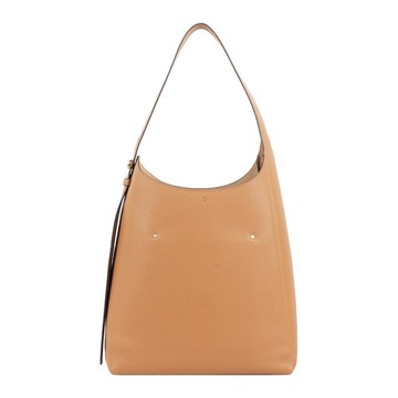 TORY BURCH Romy Hobo 金釦卵石紋肩背包(提拉米蘇)