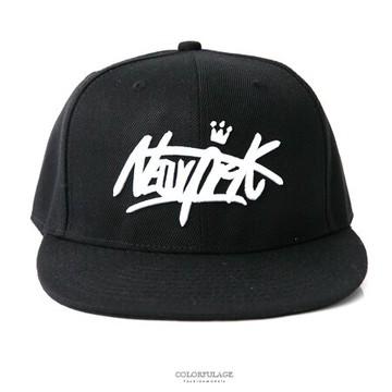 帽子 立體電繡英文字帆布平沿帽  街頭個性風【NH231】