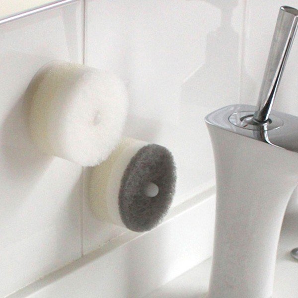 スポンジ 洗面台 洗面所 掃除 マーナ Marna サッと掃除に使える 清潔な壁取付け 吸盤付き 170 97 通販 Lineポイント最大0 5 Get Lineショッピング