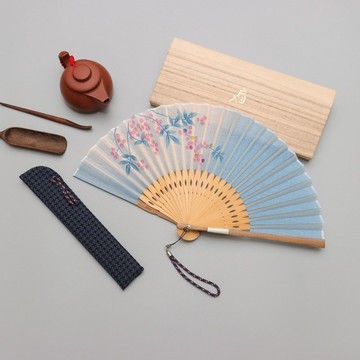 京都吉祥七色系列扇子-南天