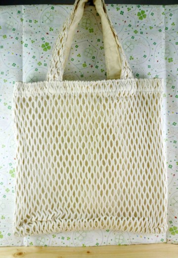 【震撼精品百貨】日本精品百貨~網狀手提袋-菱格(白)