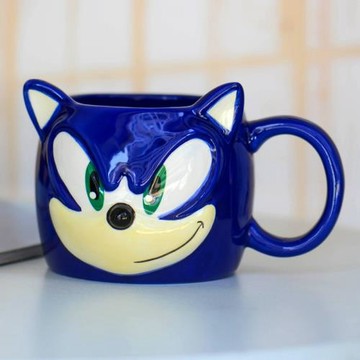 嚴選索尼克刺猬馬克杯 陶瓷公仔杯子 游戲周邊水杯茶杯家用杯子