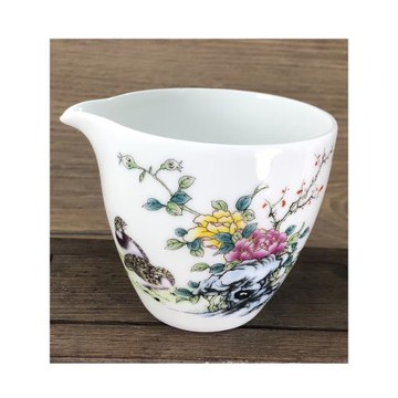 清倉景德鎮陶瓷宮廷風金平安公道杯家用公杯單只分茶器釉上彩禮物