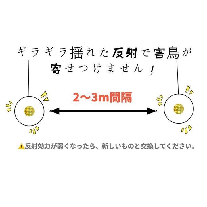 鳥よけ 野鳥よけ カラスよけ 鳥追いCD １０枚入り ギラギラディスク 光反射 鳥害対策 鳥撃退 反射板 防鳥グッズ 菜園鳥よけ ぶら下げる 吊るす 光反射CDプレート
