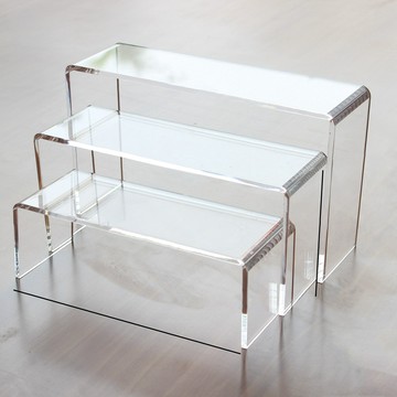 洛陽牡丹 展悅亞克力置物架透明增高鞋架鞋托加厚折彎展示亞克力U型架