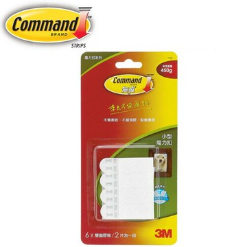 3M  小型無痕白色畫框掛扣(6入) 17166W / 卡【APP滿額下單4%點數(單一帳號最高1000點)】7/31止