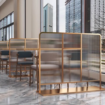 免運附發票 公司貨 長虹玻璃餐廳卡座屏風隔斷火鍋飯店酒吧臺鐵藝矮半墻過道圍欄遮擋 出貨快CH9200