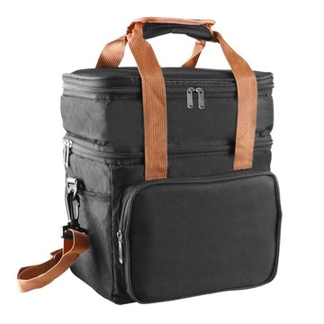 可背可提保溫保冷袋  26 x 18 x 28cm  黑色  1個