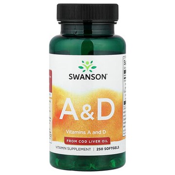 Swanson, 維生素 A 和 D、250 粒軟膠囊