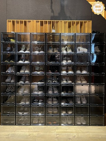 【磁吸透明】鞋盒 收納鞋盒 球鞋收納盒 鞋櫃 鞋架 亞克力鞋盒 塑料組裝 豎款高幫專用 日式簡約 防塵透氣 潮玩展示