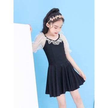 兒童泳衣女童夏中大童裙式公主可愛女寶寶連體女孩大童學生游泳衣