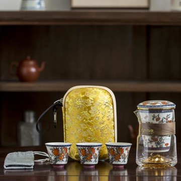 便攜陶瓷旅行茶具套裝高端戶外功夫茶具快客杯一壺三杯家用泡茶器