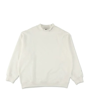 Mock Neck Sweatshirt White