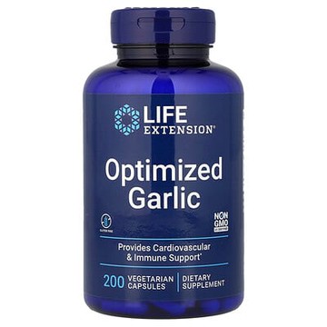 Life Extension, 優化大蒜，200 粒素食膠囊（每粒膠囊 600 毫克）