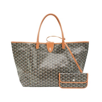 Goyard 展示品 St. Louis GM 防水帆布手提肩背托特包(黑/棕)