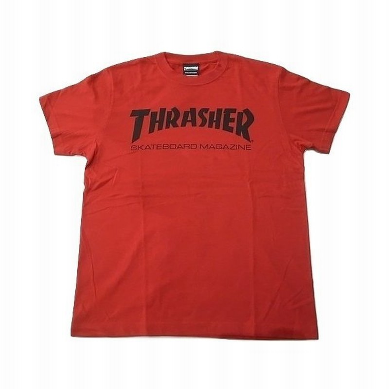 Thrasher スラッシャー Mag Logo スケートボードマガジン マグロゴ Tシャツ 赤x黒 レッド 通販 Lineポイント最大0 5 Get Lineショッピング