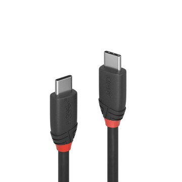 LINDY Black USB 3.2 Gen 2x2 Type-C 公 to 公 傳輸線 0.5m (36905)