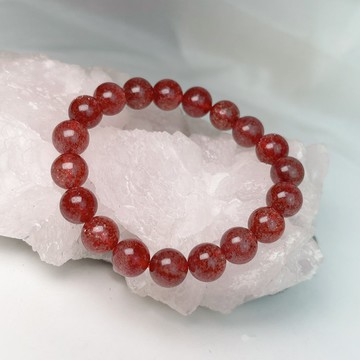 招人緣/招桃花/好運氣-星光晶點草莓晶手鍊