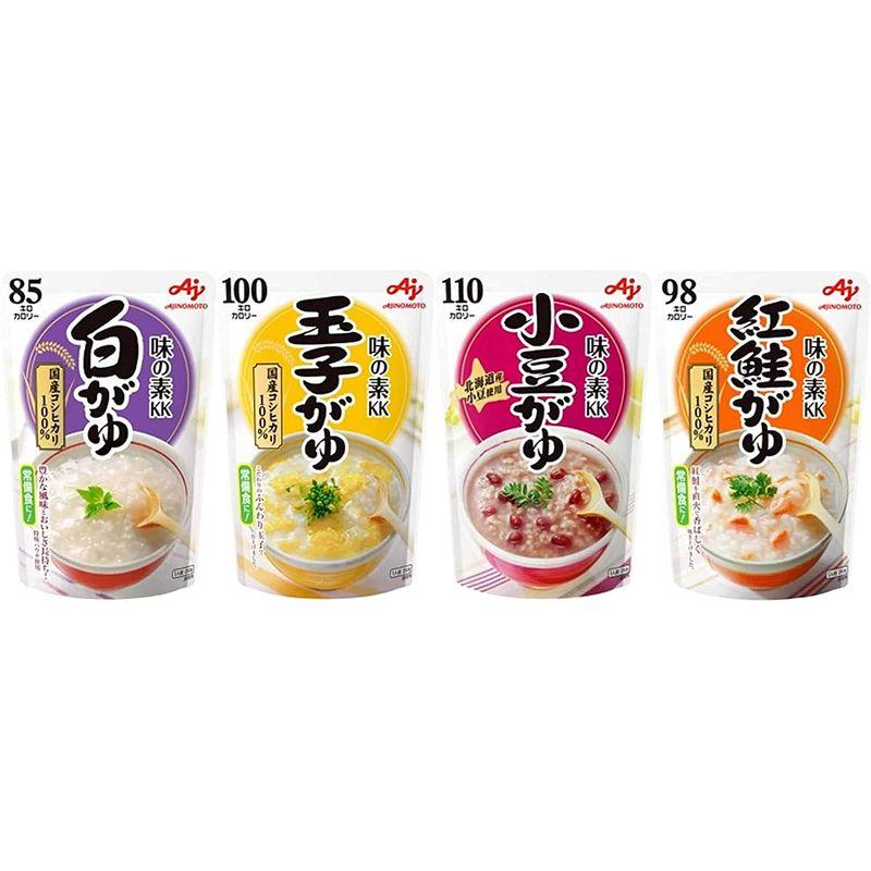 味の素KK おかゆ 白がゆ250g、玉子がゆ250g、小豆がゆ250g、紅鮭がゆ250g 4種アソート 各2個セット