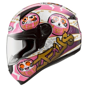 ZEUS 瑞獅 ZS-811 AL35 彩繪 達摩 不倒翁 白/粉 通風透氣 全罩 安全帽